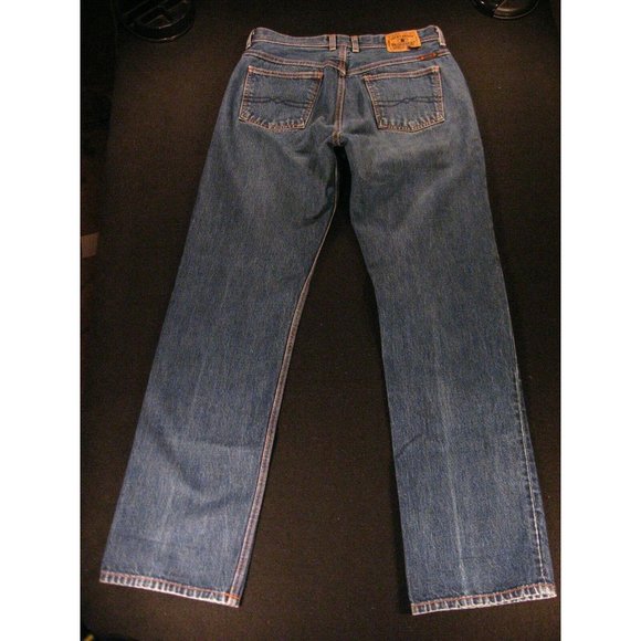 Lucky Brand Dungarees Jeans Sz 10/30 Distressed Button Fly Easy Riders Stright - Picture 2 of 12